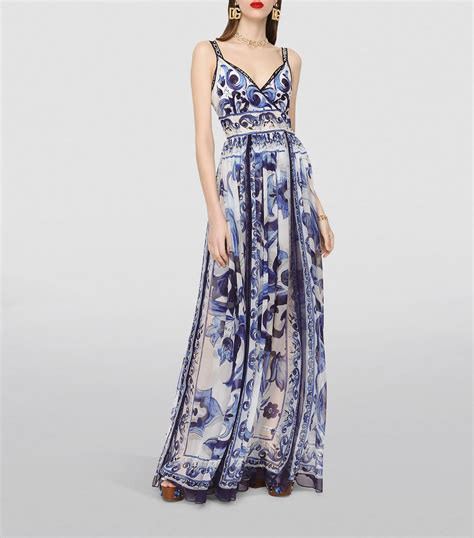 dolce gabbana majolica maxi dress.